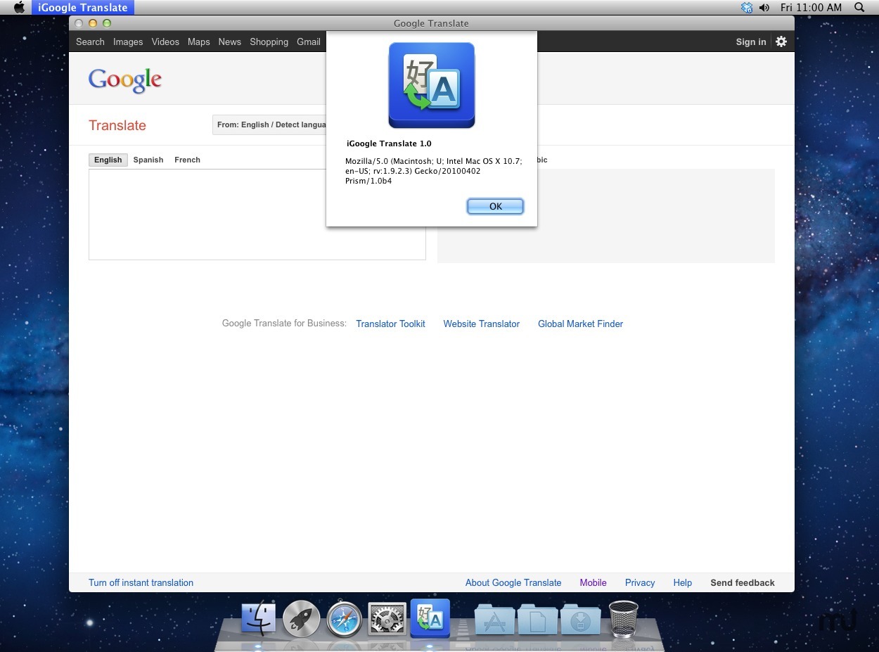google for mac os x 10.4.11